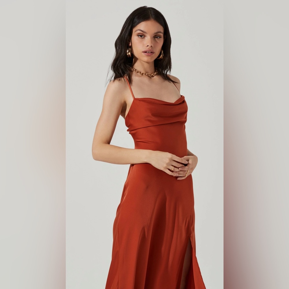 ⭐️NEW WITH TAGS ⭐️ ASTR the Label - Gaia Midi Dress - Rust - Size S